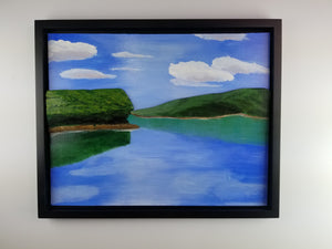 Painting - Ashokan Reservoir Reflection - Mixed Media