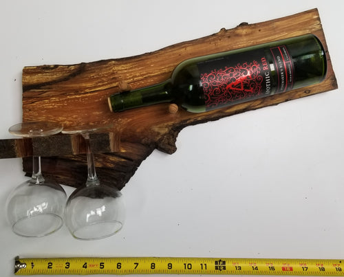 Wine bottle holder w/ free glasses
