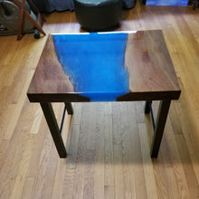 Load image into Gallery viewer, Walnut Live Edge Epoxy River Table